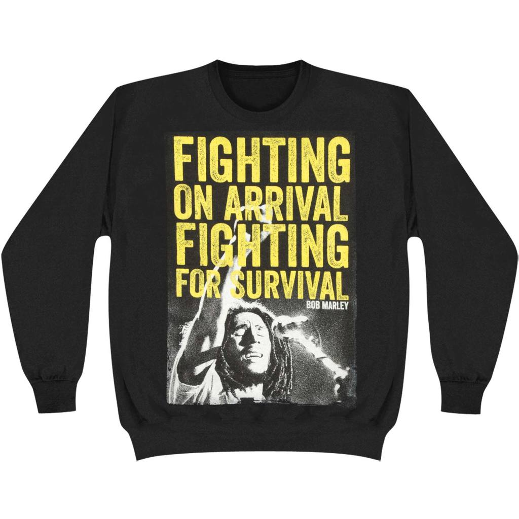 Bob Marley - Fighting On Mens Sweatshirt Men's Sweatshirts OldGlory.com MD  