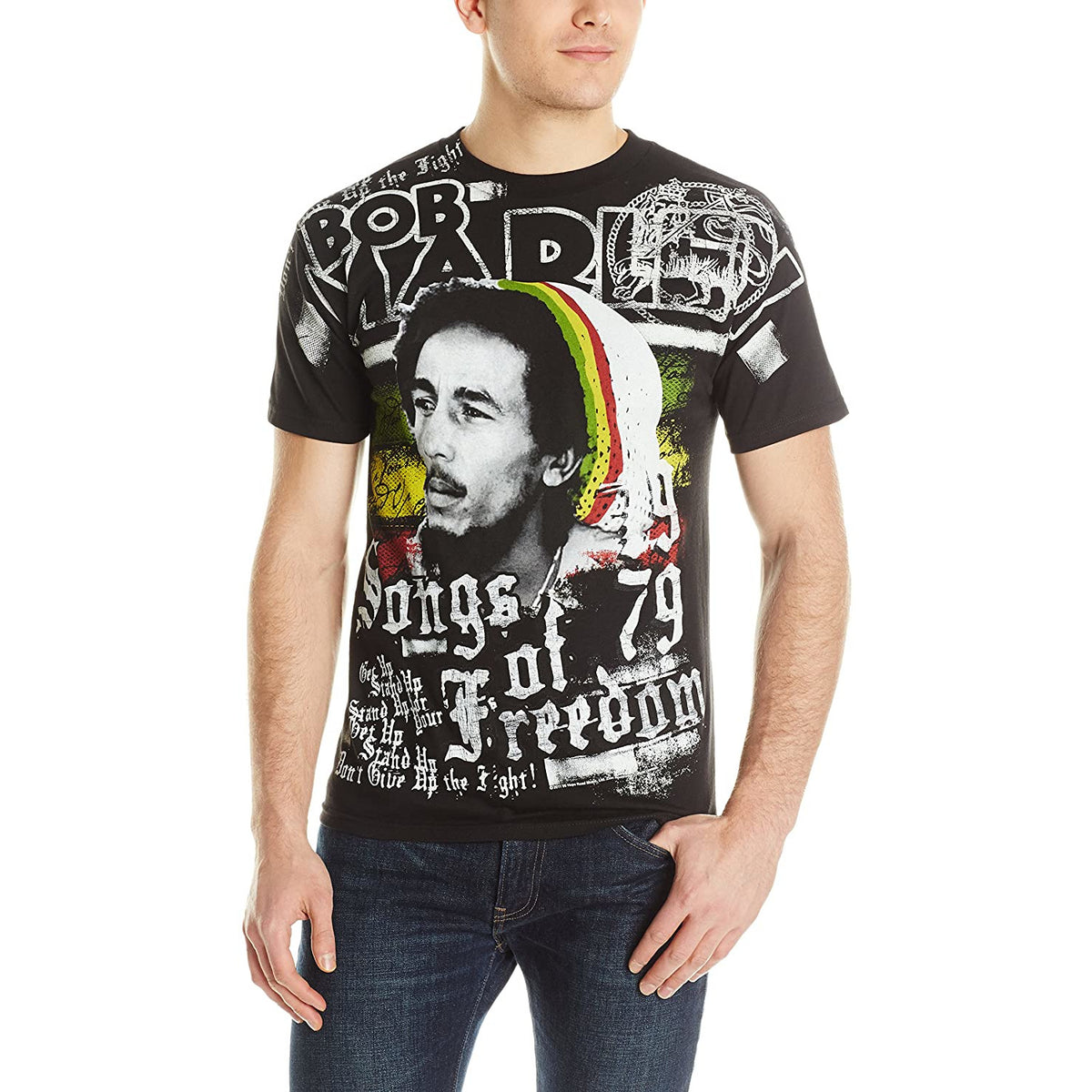 Bob Marley - Freedom Mens T Shirt Men's T-Shirts OldGlory.com MD  