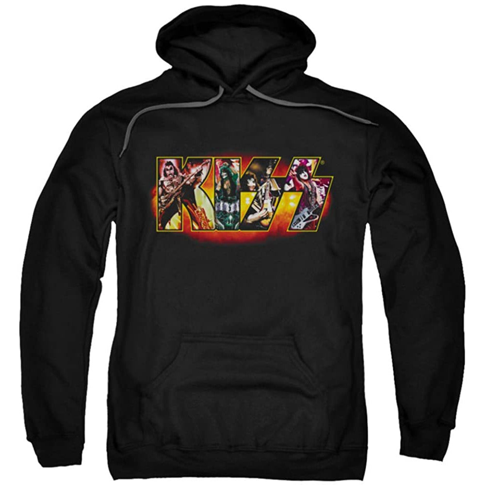 Kiss - Comic Logo Mens Pullover Hoodie Men's Hoodies OldGlory.com MD  