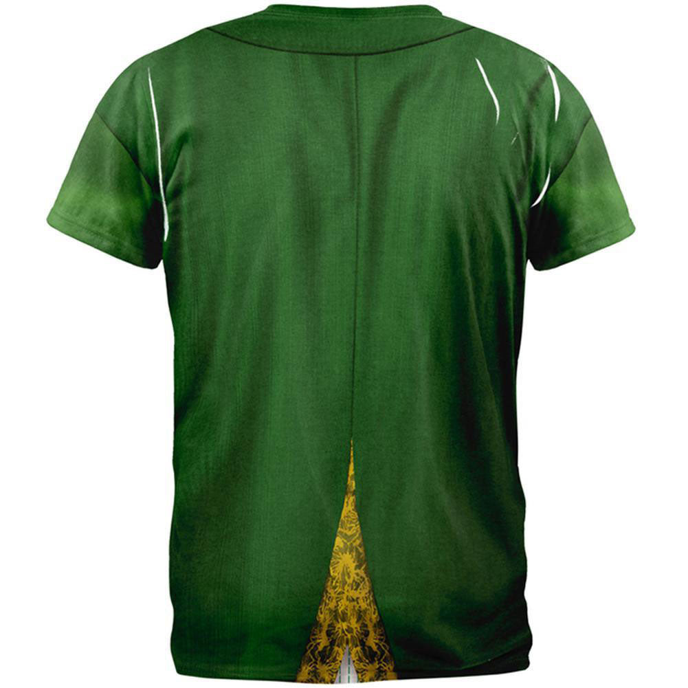 St. Patricks Day Leprechaun Costume All Over Adult T-Shirt and Hat with Beard Combo Men's T-Shirts Old Glory   