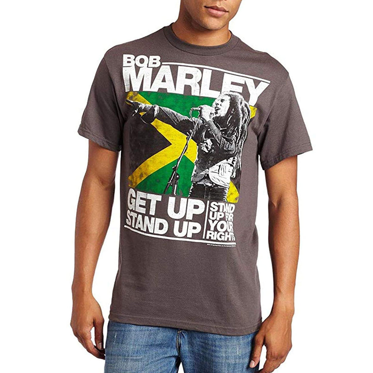 Bob Marley Get Up Stand Up Mens T Shirt Men's T-Shirts Bob Marley MD  