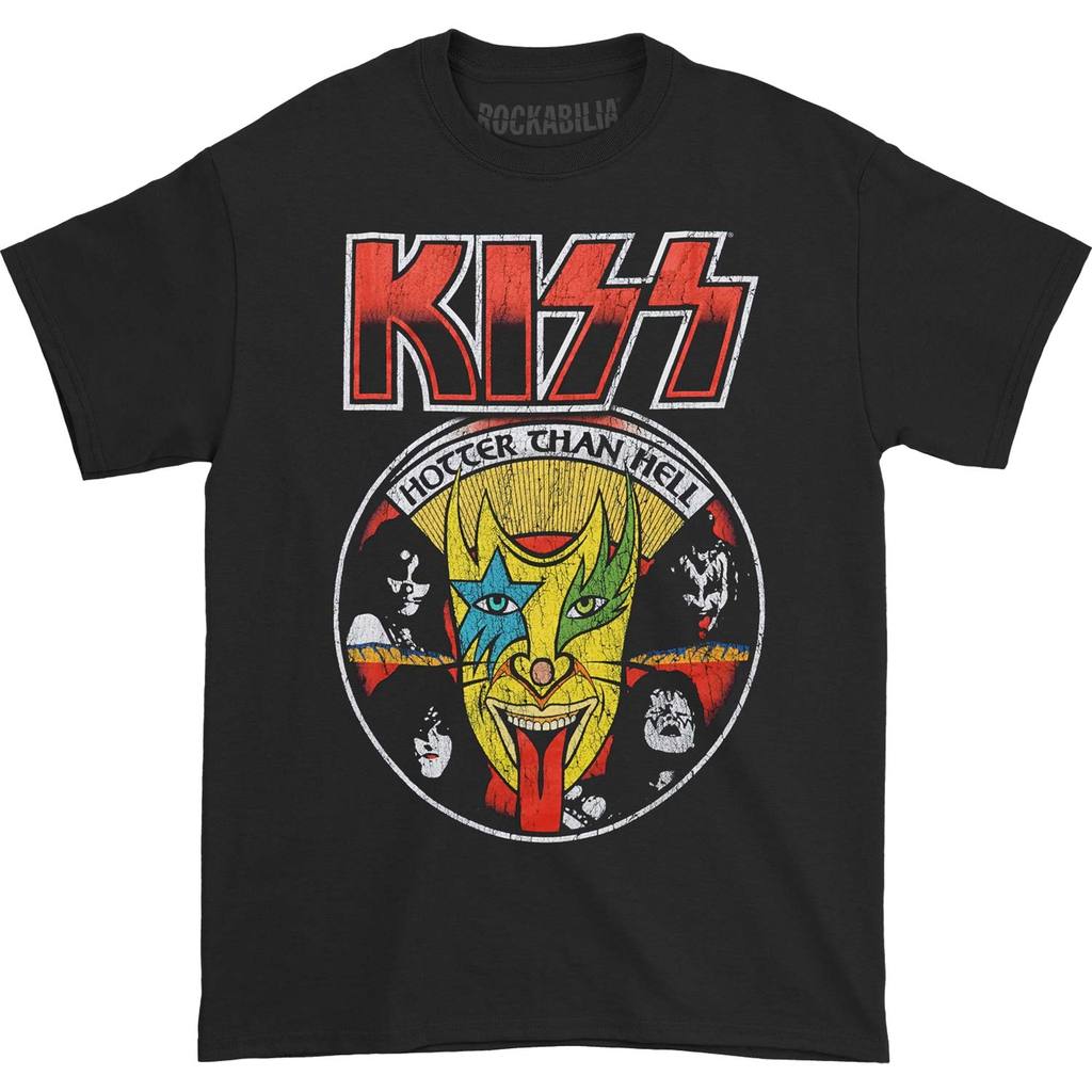 Kiss - Hotter Than Hell Mens T Shirt Men's T-Shirts Kiss MD  