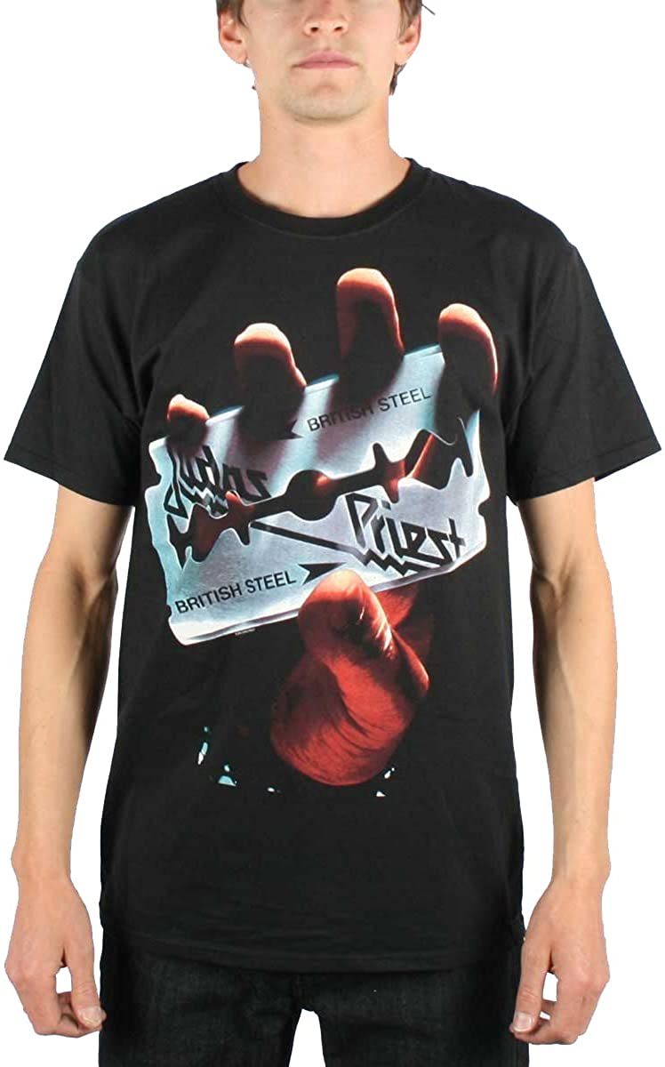 Judas Priest - British Steel Mens T Shirt Men's T-Shirts Judas Priest   