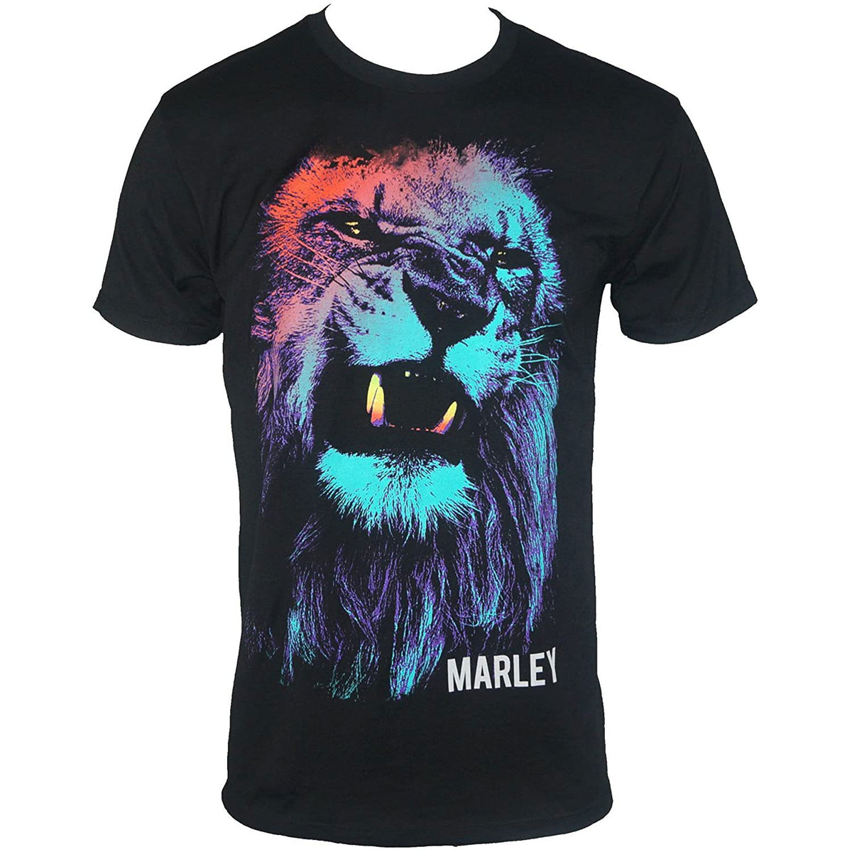 Bob Marley - Colored Lion Mens T Shirt Men's T-Shirts Bob Marley   