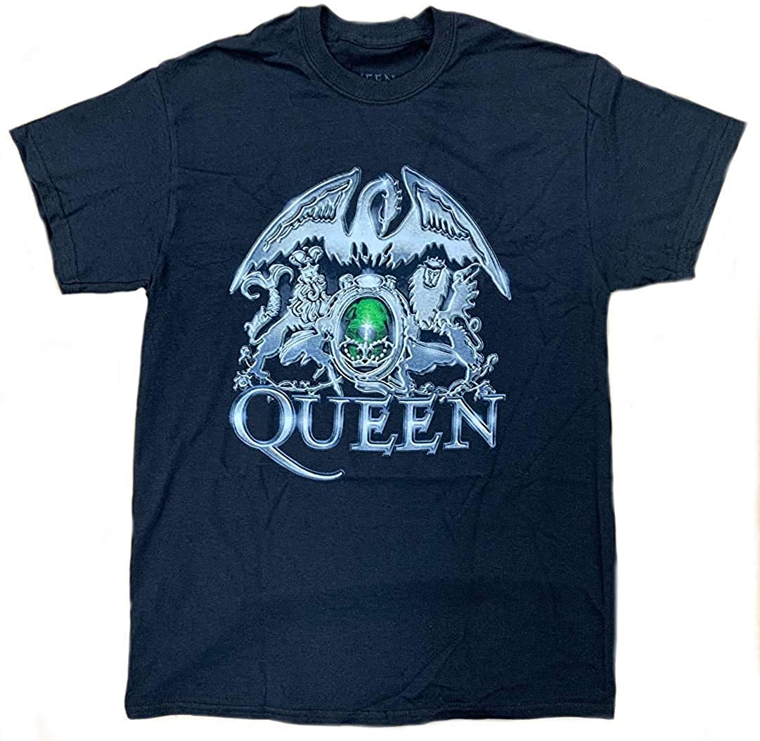 Queen - Metal Crest Mens T Shirt Men's T-Shirts Queen   