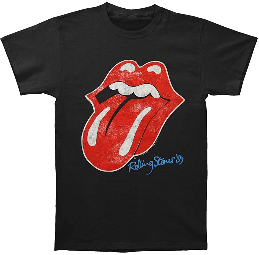 Rolling Stones - 89 Distressed Tongue Mens T Shirt Men's T-Shirts Rolling Stones   