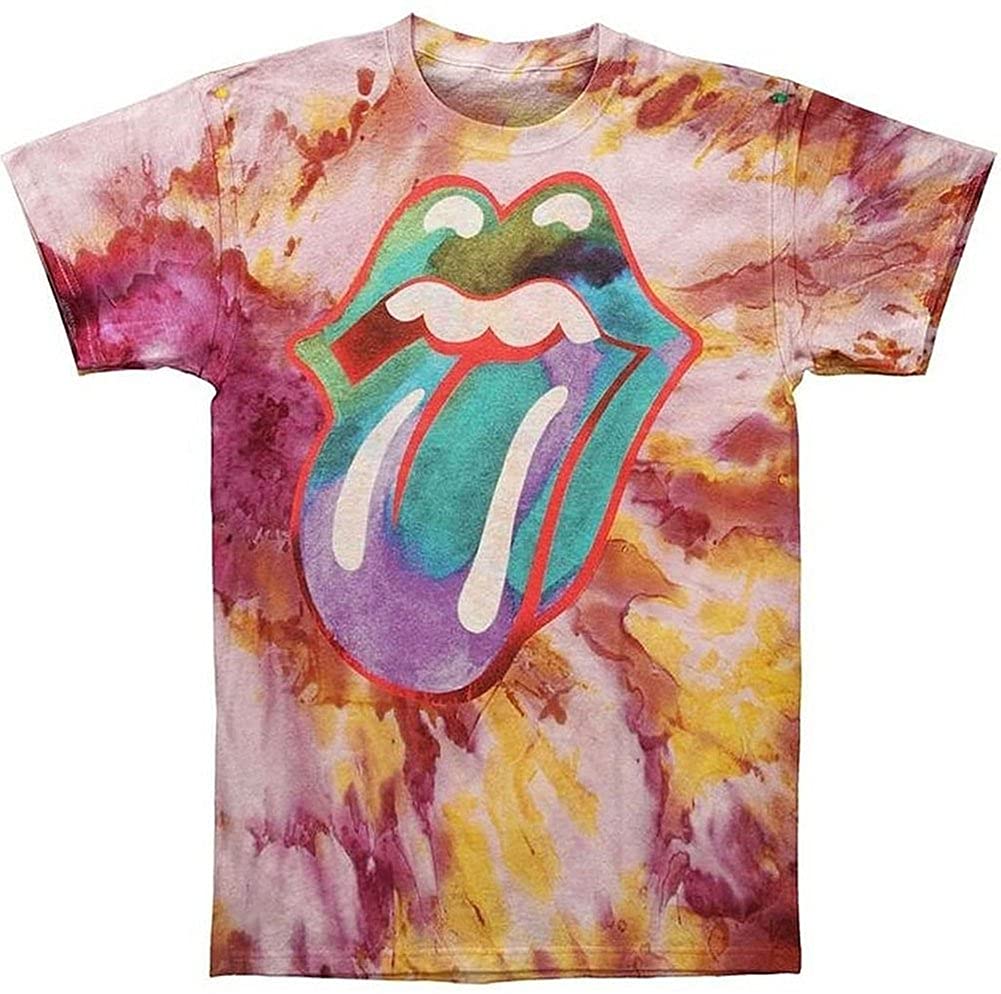 Rolling Stones - Multi Colored Tongue Mens Tie Dye T Shirt Men's T-Shirts Old Glory MD  