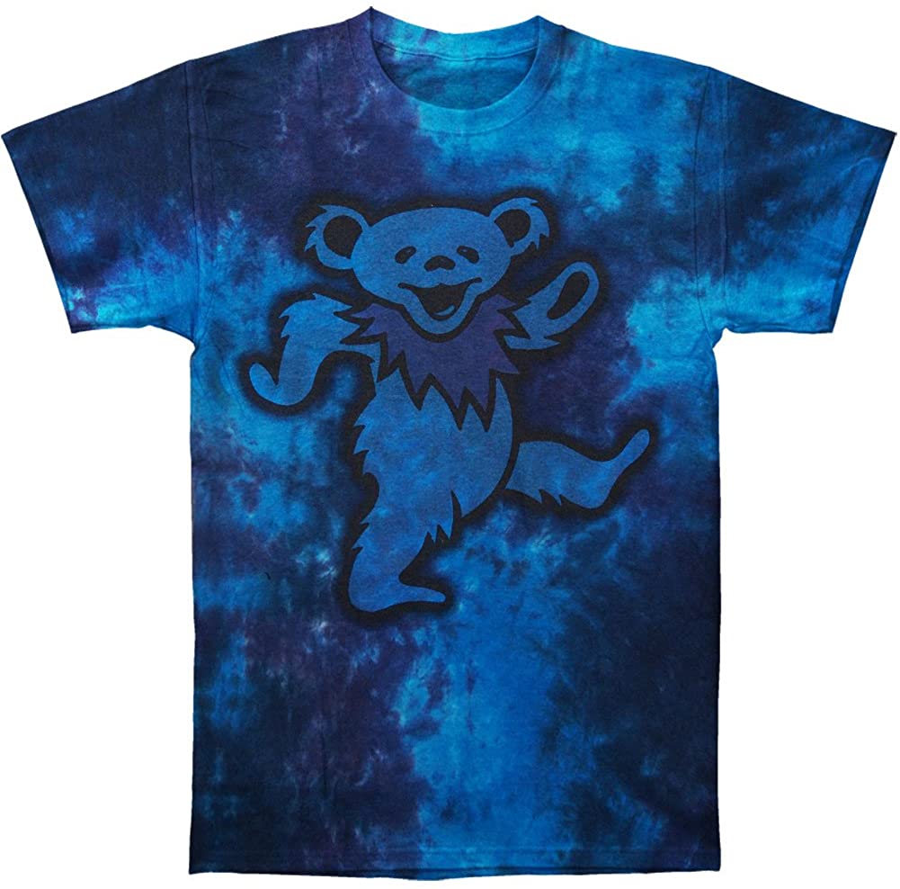 Grateful Dead - Big Blue Bear Tie Dye Mens T Shirt Men's T-Shirts Old Glory MD Blue 