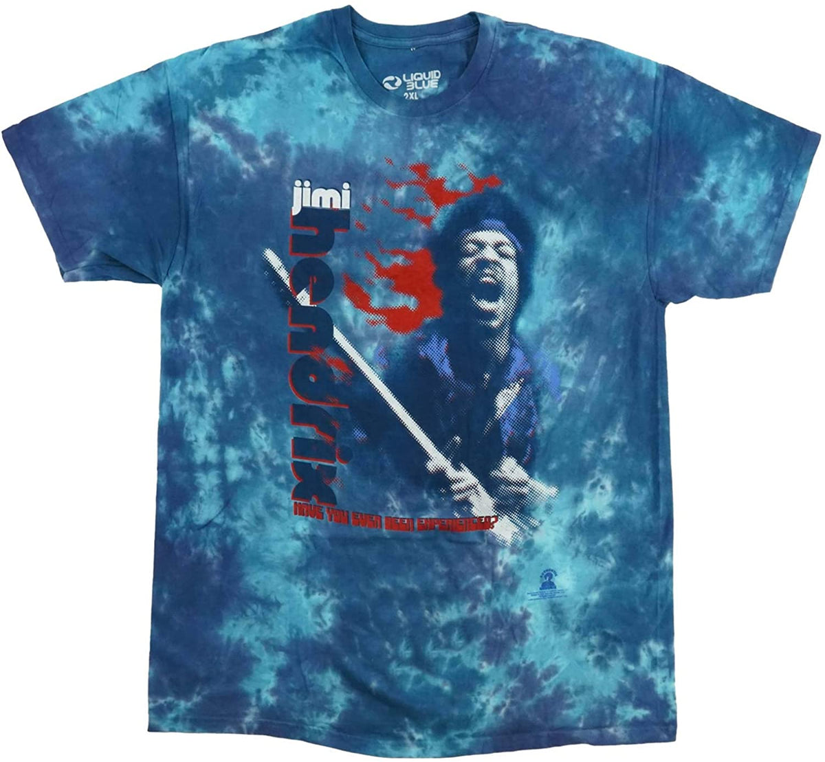 Jimi Hendrix - Fire Tie Dye Mens T Shirt Men's T-Shirts Old Glory MD Multi 