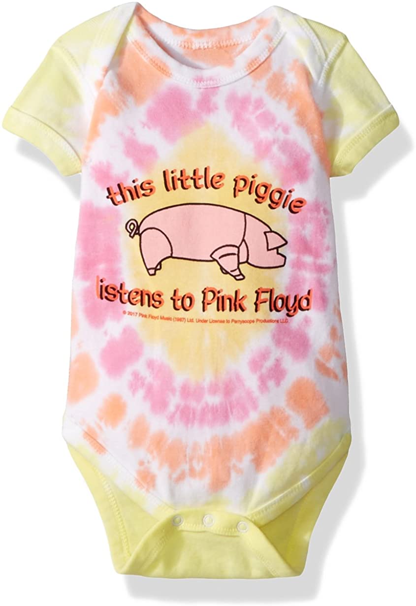 Pink Floyd - This Lil' Piggy Tie Dye Baby One Piece Baby One Piece Old Glory 0-6M Multi 