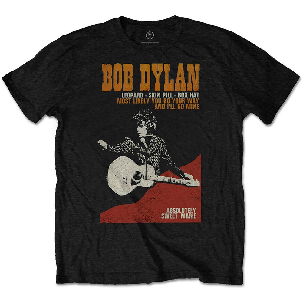 Bob Dyan - Sweet Marie Mens Soft T Shirt Men's T-Shirts Bob Dylan MD Black 