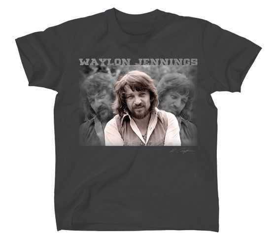 Waylon Jennings - Portrait Mens T Shirt Men's T-Shirts Old Glory MD  