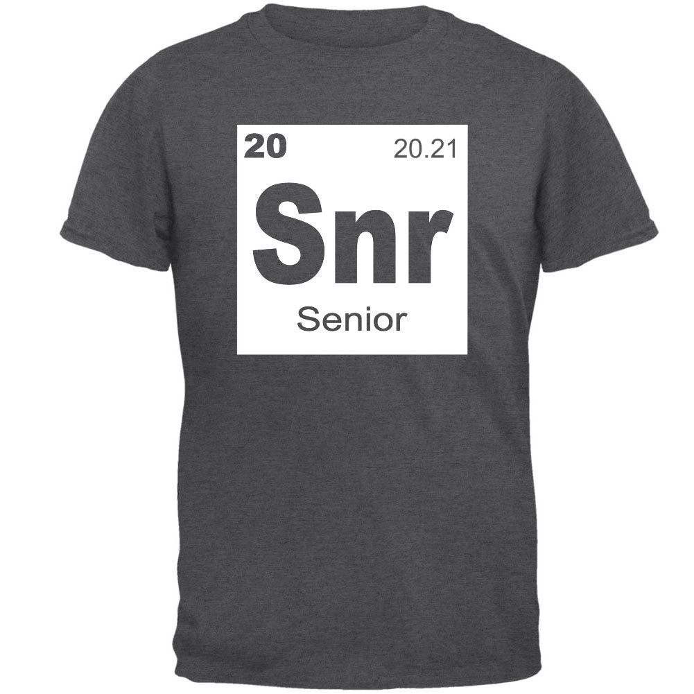 Senior Periodic Table 2021 Graduation Mens T Shirt Men's T-Shirts Graduation SM Dark Heather Grey 