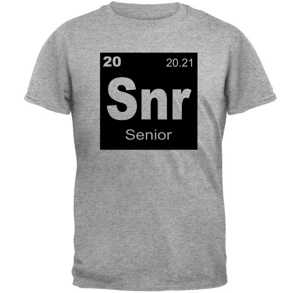 Senior Periodic Table 2021 Graduation Mens T Shirt Men's T-Shirts Graduation SM Heather Grey 