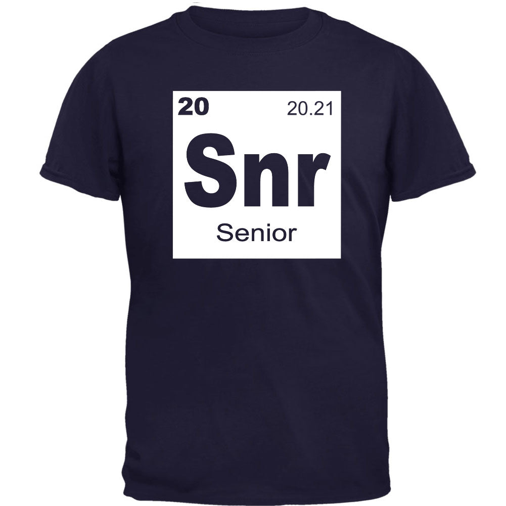 Senior Periodic Table 2021 Graduation Mens T Shirt Men's T-Shirts Graduation SM Navy 