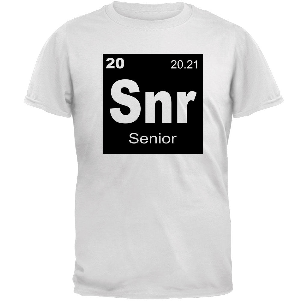 Senior Periodic Table 2021 Graduation Mens T Shirt Men's T-Shirts Graduation SM White 