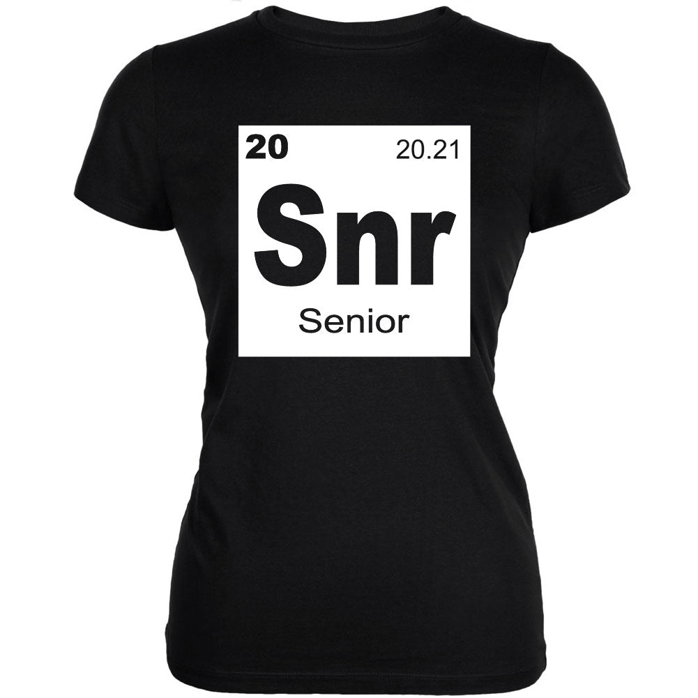 Senior Periodic Table 2021 Graduation Juniors Soft T Shirt Juniors T-Shirts Graduation SM Black 