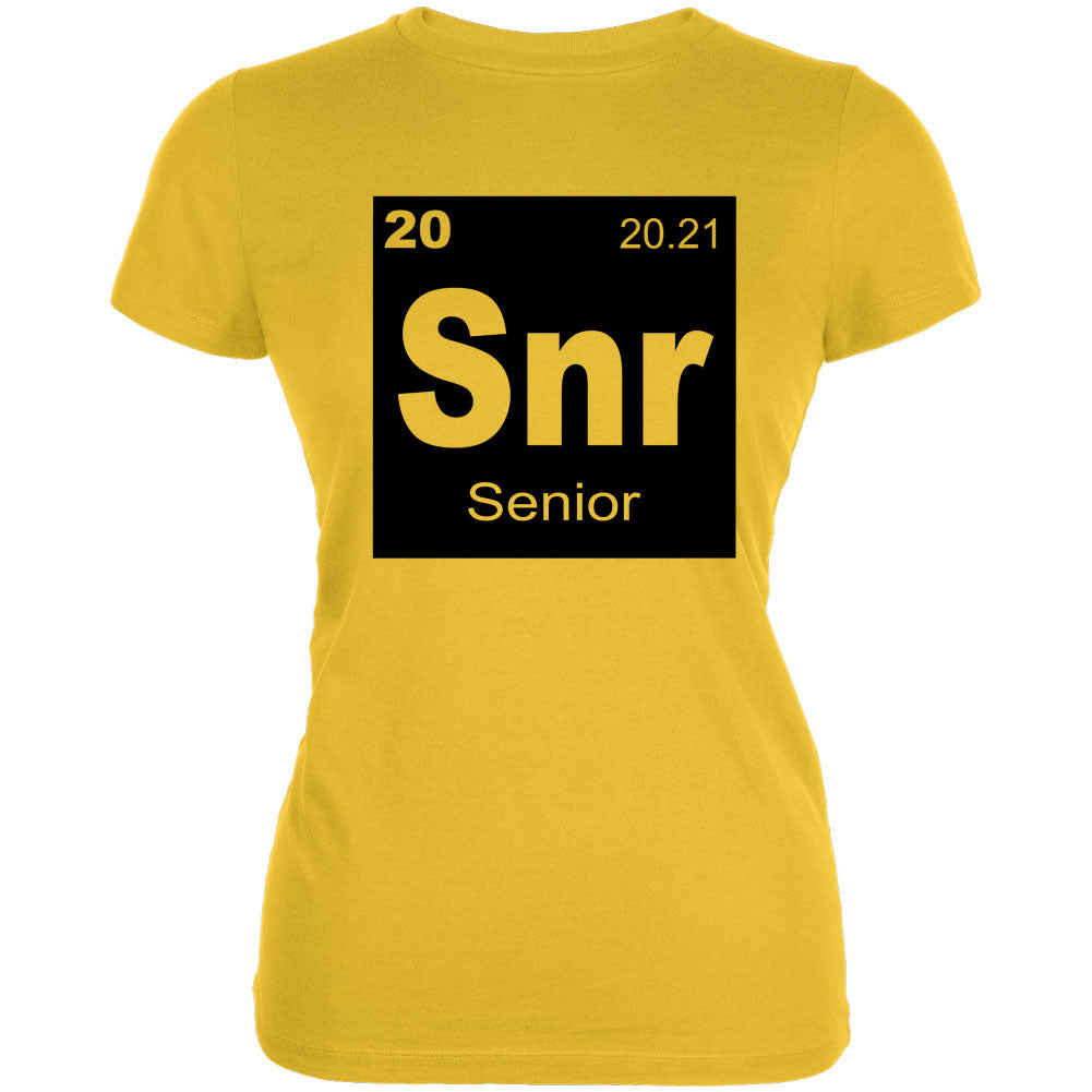 Senior Periodic Table 2021 Graduation Juniors Soft T Shirt Juniors T-Shirts Graduation SM Bright Yellow 
