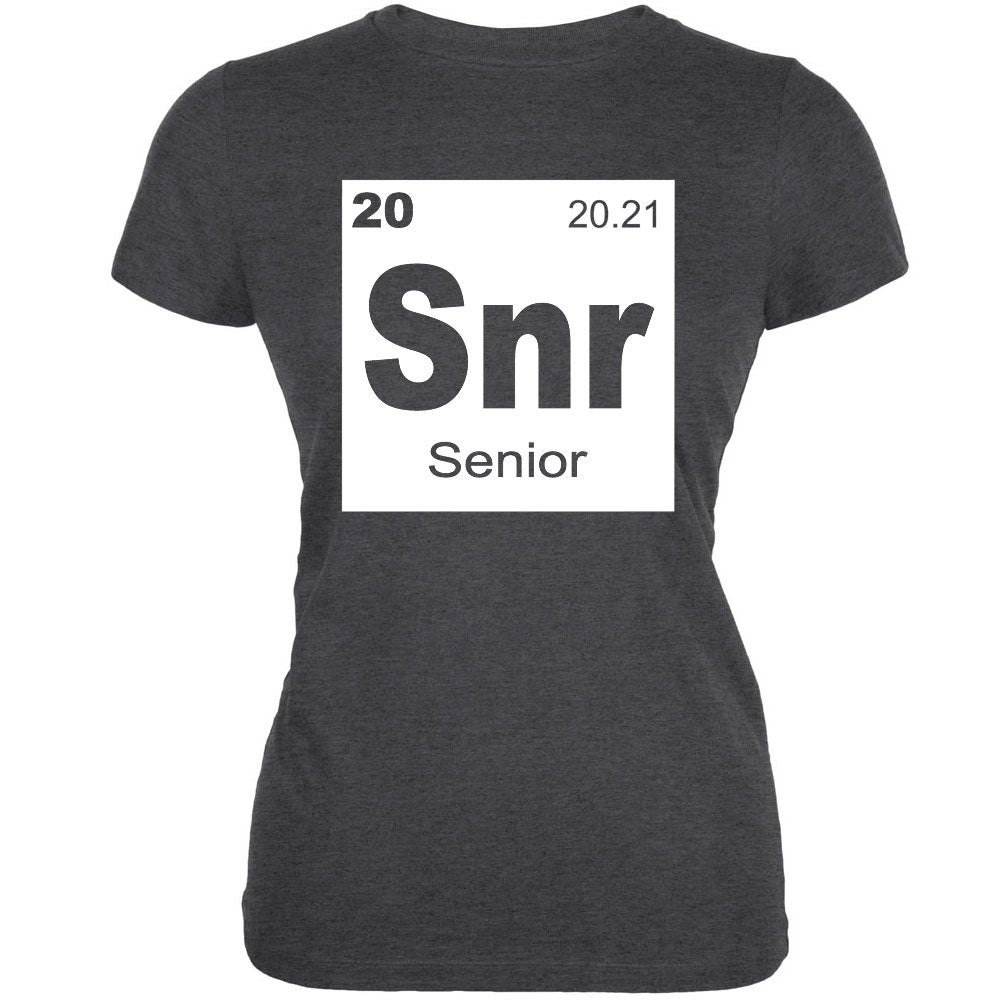 Senior Periodic Table 2021 Graduation Juniors Soft T Shirt Juniors T-Shirts Graduation SM Dark Heather Grey 