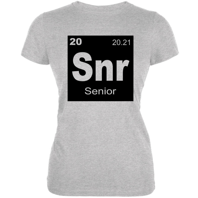 Senior Periodic Table 2021 Graduation Juniors Soft T Shirt Juniors T-Shirts Graduation SM Heather Grey 