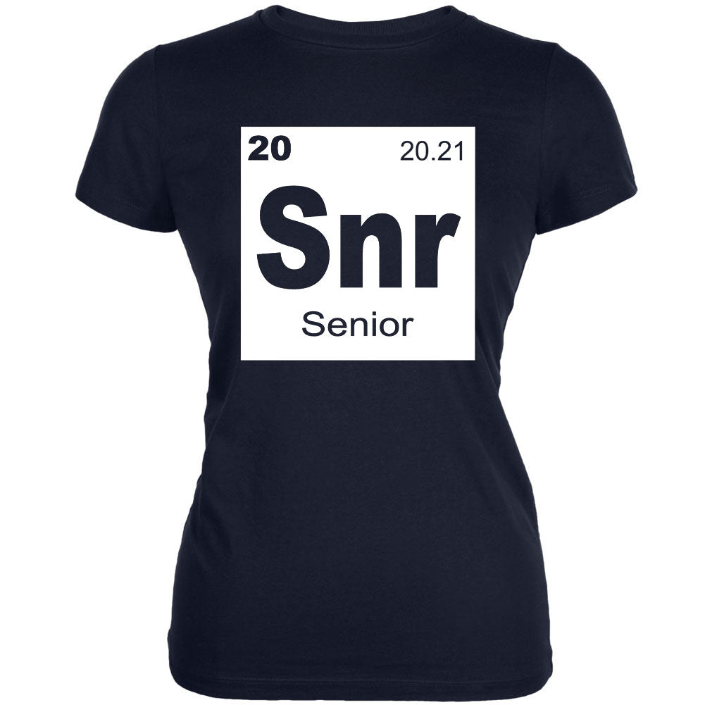 Senior Periodic Table 2021 Graduation Juniors Soft T Shirt Juniors T-Shirts Graduation SM Navy 