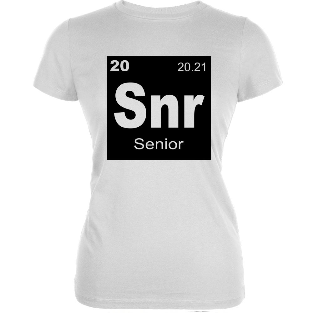 Senior Periodic Table 2021 Graduation Juniors Soft T Shirt Juniors T-Shirts Graduation SM White 