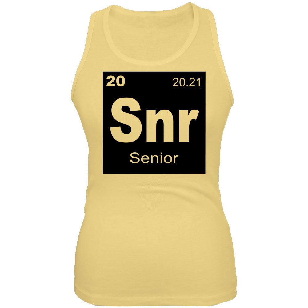 Senior Periodic Table 2021 Graduation Juniors Soft Tank Top Juniors Tank Tops Graduation SM Yellow 