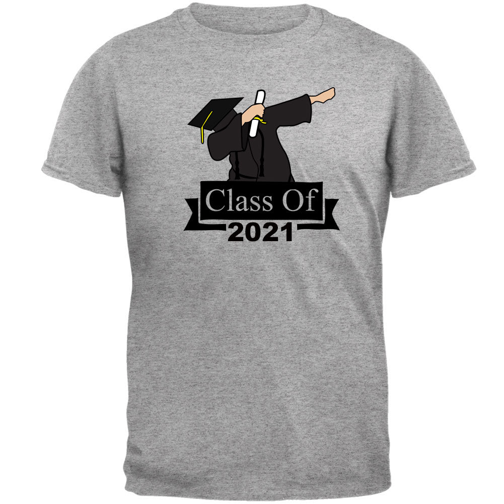 Dabbing Graduate Class of 2021 Mens T Shirt Men's T-Shirts Graduation SM Heather Grey 