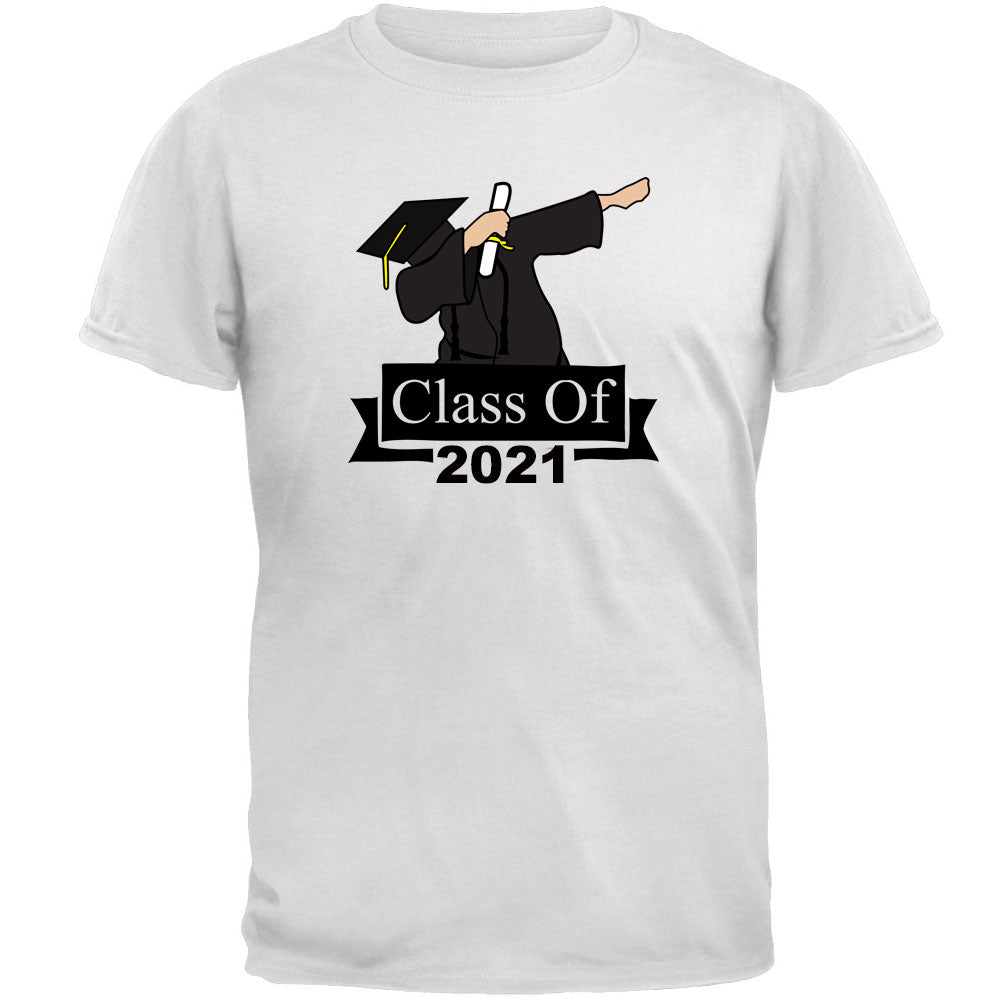 Dabbing Graduate Class of 2021 Mens T Shirt Men's T-Shirts Graduation SM White 