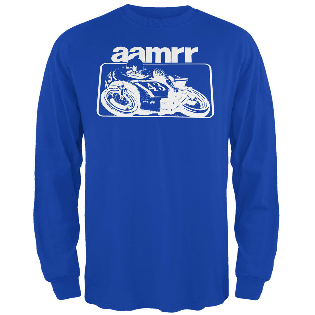 #43 AAMRR Mike Baldwin Mens Long Sleeve T Shirt Men's Long Sleeves Old Glory SM Royal 