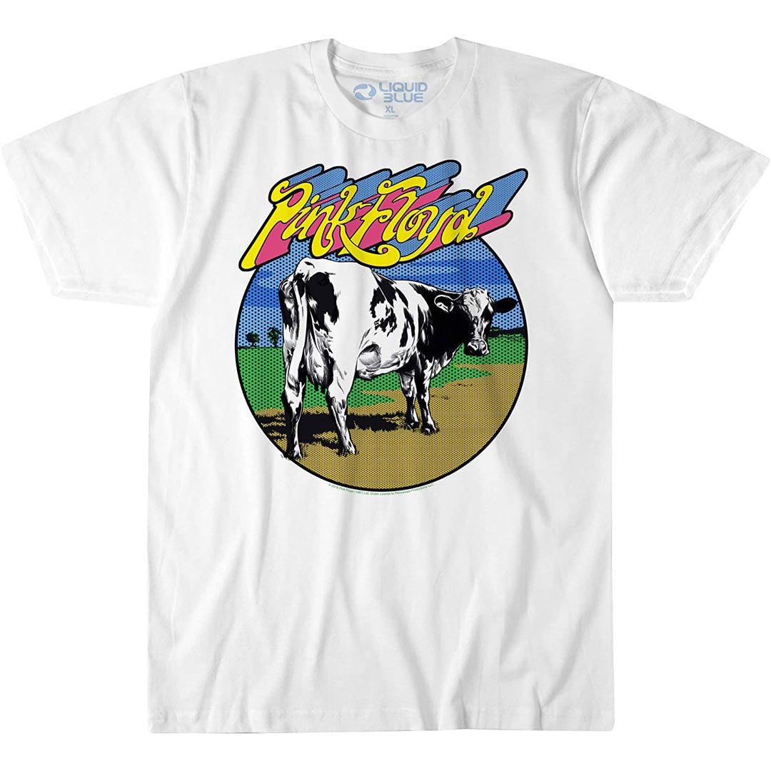 Pink Floyd - Distant Bells Soft Mens T Shirt Men's T-Shirts Liquid Blue MD White 