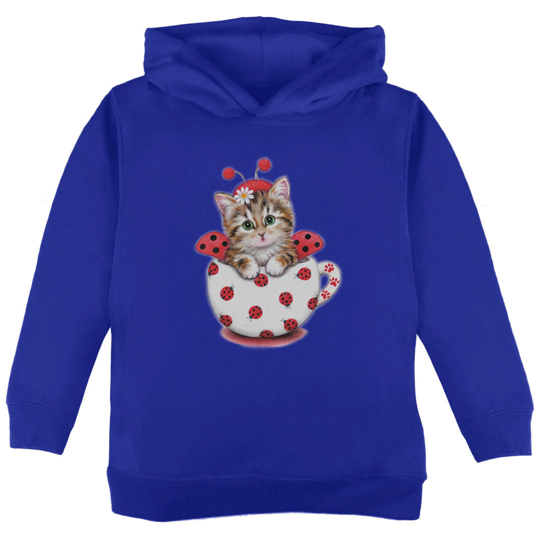 Cat Ladybug Toddler Hoodie Toddler Hoodies Old Glory 2T Royal 