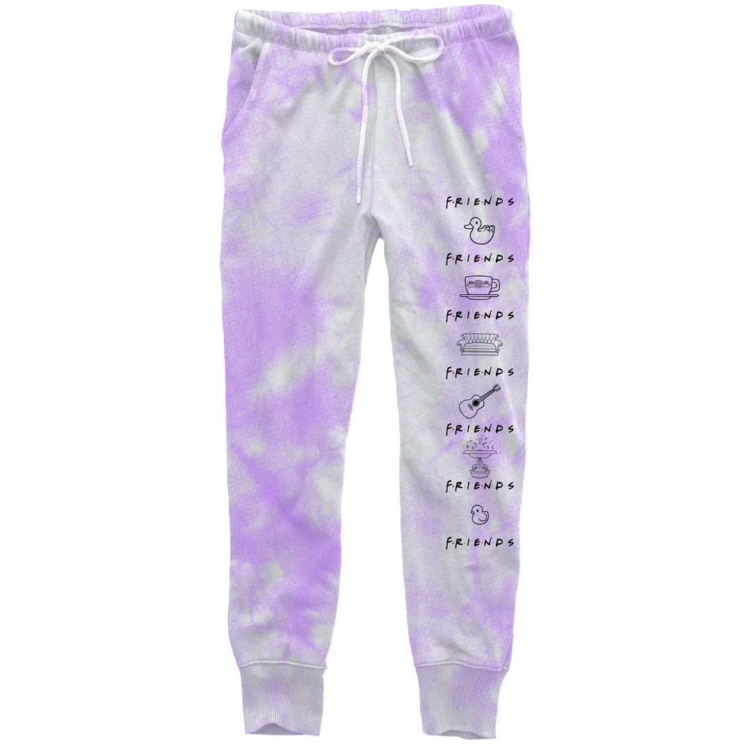 Friends - Icon Logos Juniors Tie Dye Joggers Juniors Sweatpants Isaac Morris SM Multi 