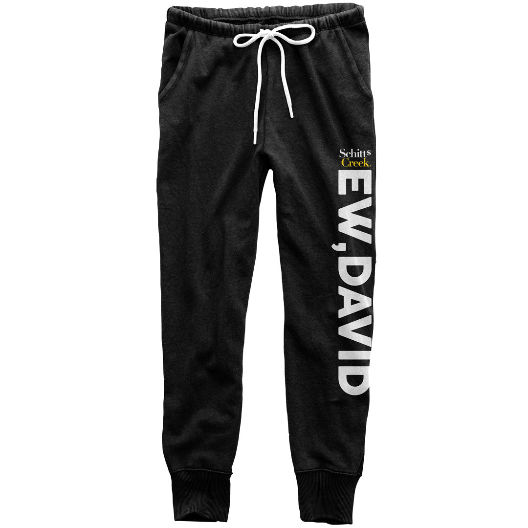 Schitt's Creek - Ew David Juniors Joggers Juniors Sweatpants Isaac Morris SM Black 