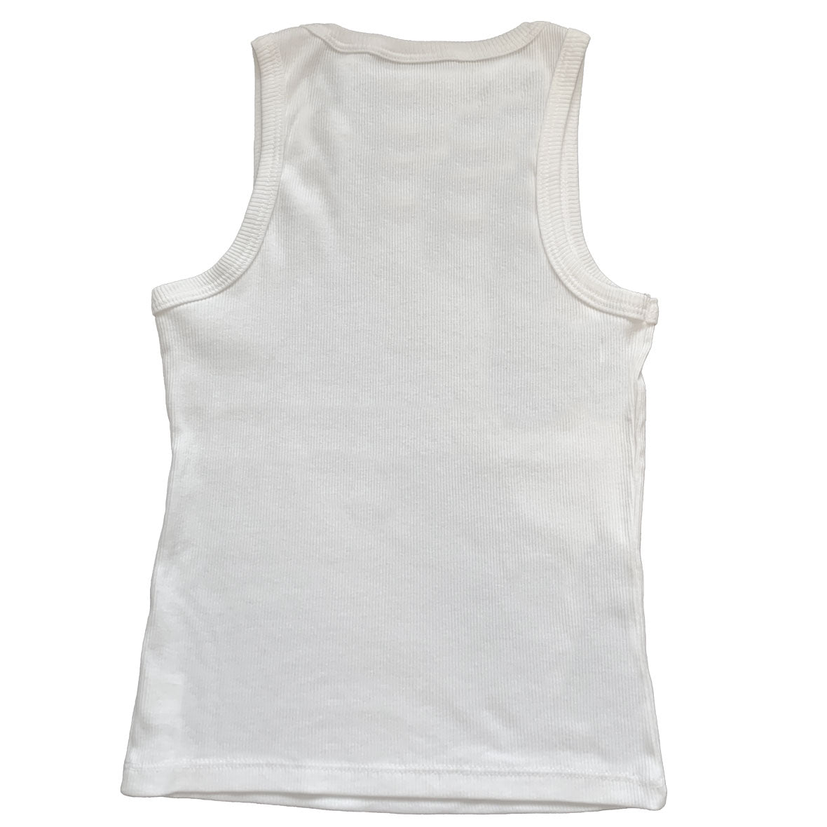 White Big Kid Ribbed Tank Youth Tank Tops Old Glory   