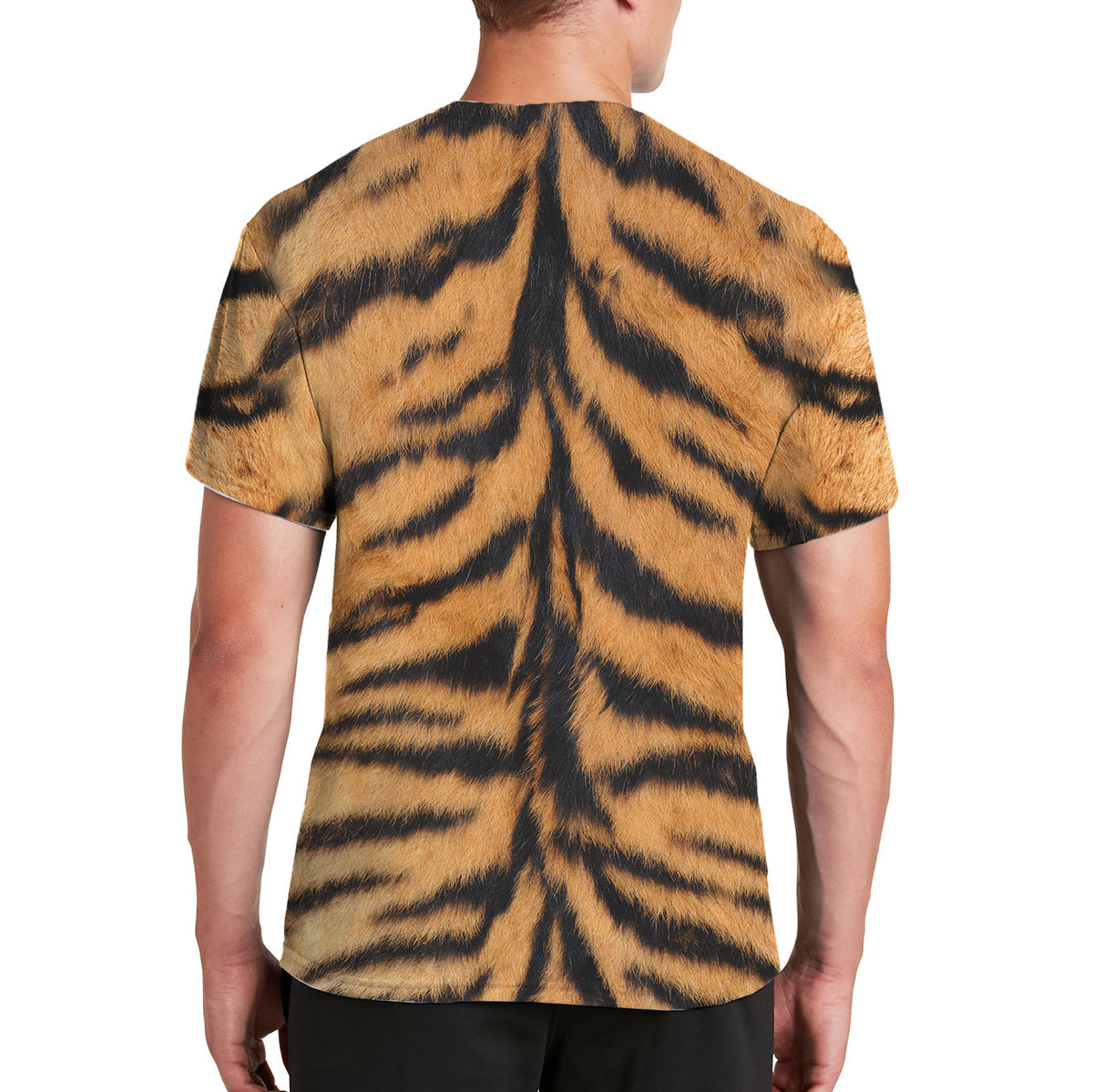 Halloween Costume Tiger All Over Mens Costume T Shirt with Tiger Ears Headband Shirts Old Glory   