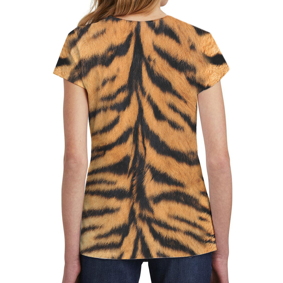 Halloween Costume Tiger All Over Big Kid Costume T Shirt with Tiger Ears Headband Shirts Old Glory   