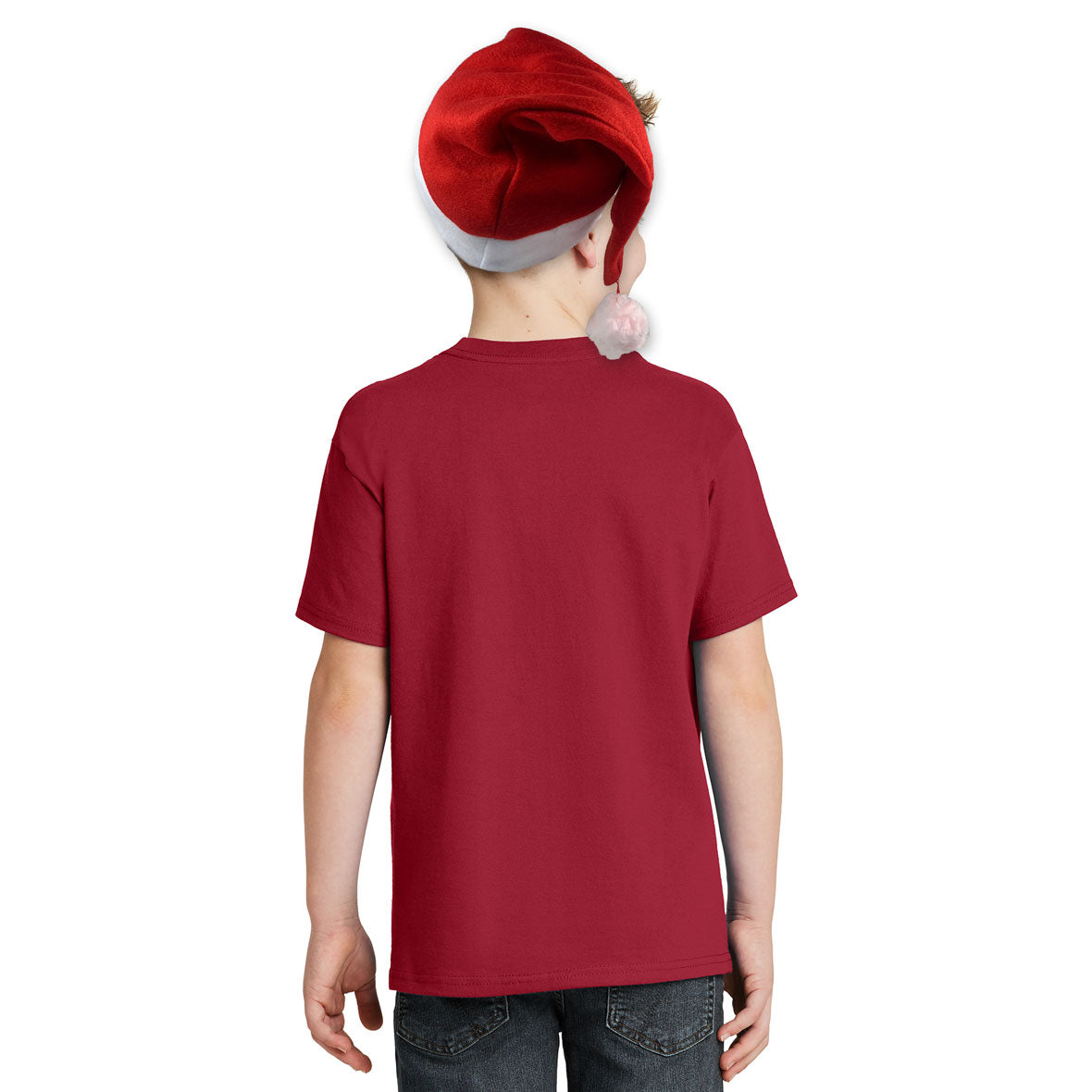 Christmas Costume Santa Claus Big Kids Costume T Shirt with Santa Hat Youth T-Shirts Christmas   