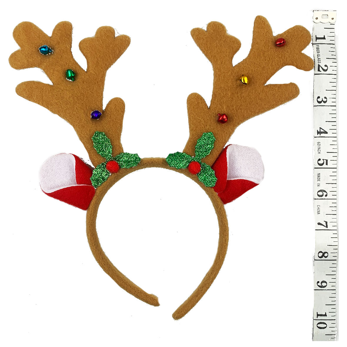 Christmas Costume Reindeer Mens Costume T Shirt with Antlers Headband Men's T-Shirts Old Glory   