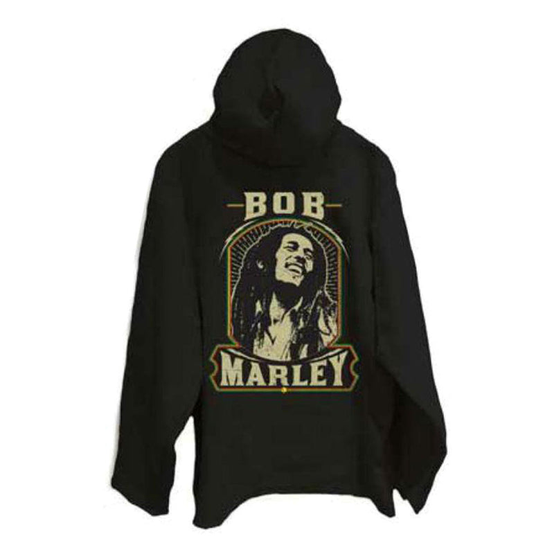 Bob Marley - Rasta Frame Mens Pullover Baja Hoodie Men's Baja Hoodies Old Glory   