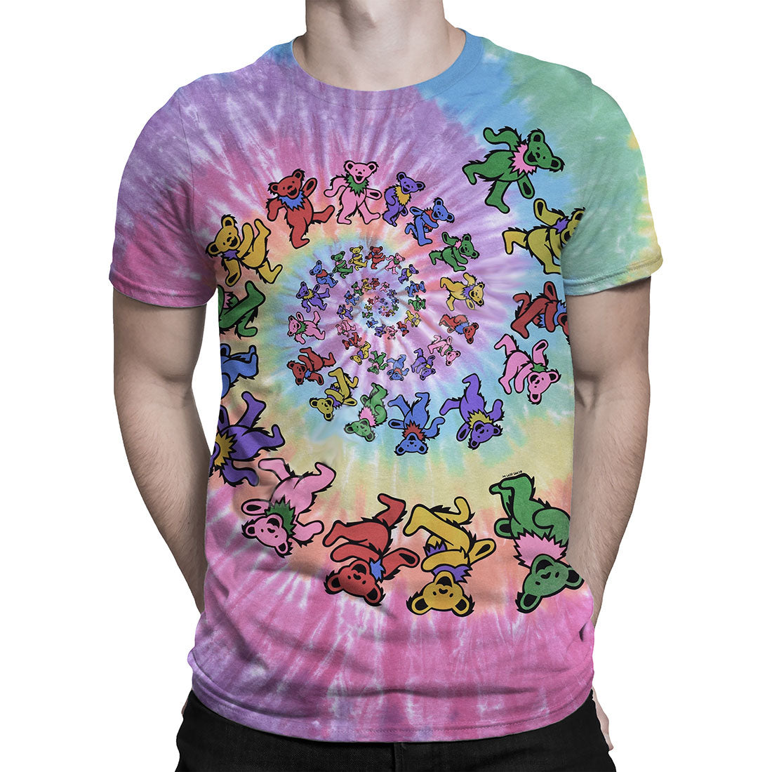 Grateful Dead Irish Spiral Bears Tie Dye Shirt