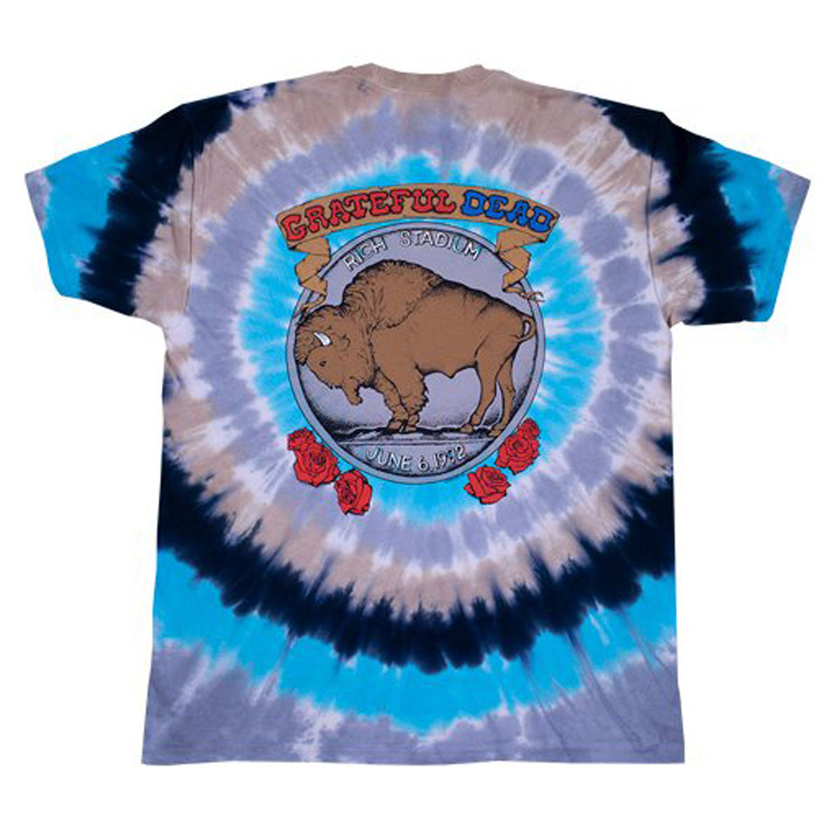 Grateful Dead - Buffalo Nickel Tie Dye Mens T Shirt Men's T-Shirts Liquid Blue   