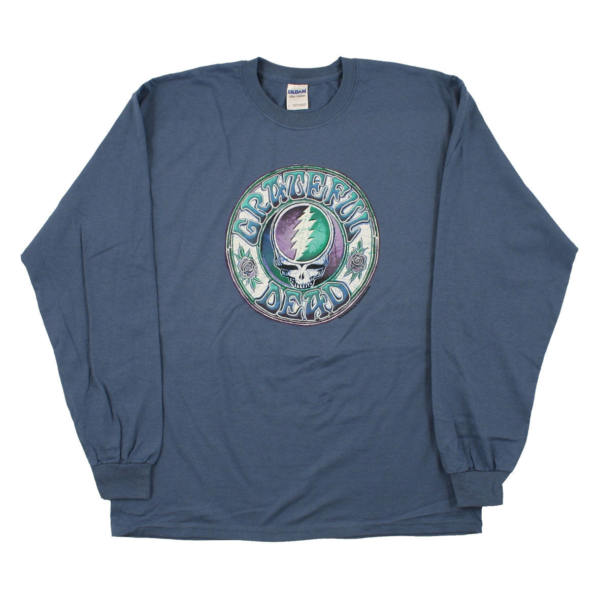 Grateful Dead - Batik SYF Mens Long Sleeve T Shirt Men's Long Sleeves Dye In The Sky MD Indigo 