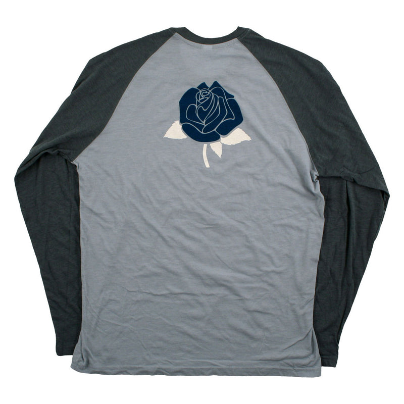 Grateful Dead - Blue Rose Smoke Mens Raglan Tee Men's Long Sleeves Dye In The Sky   