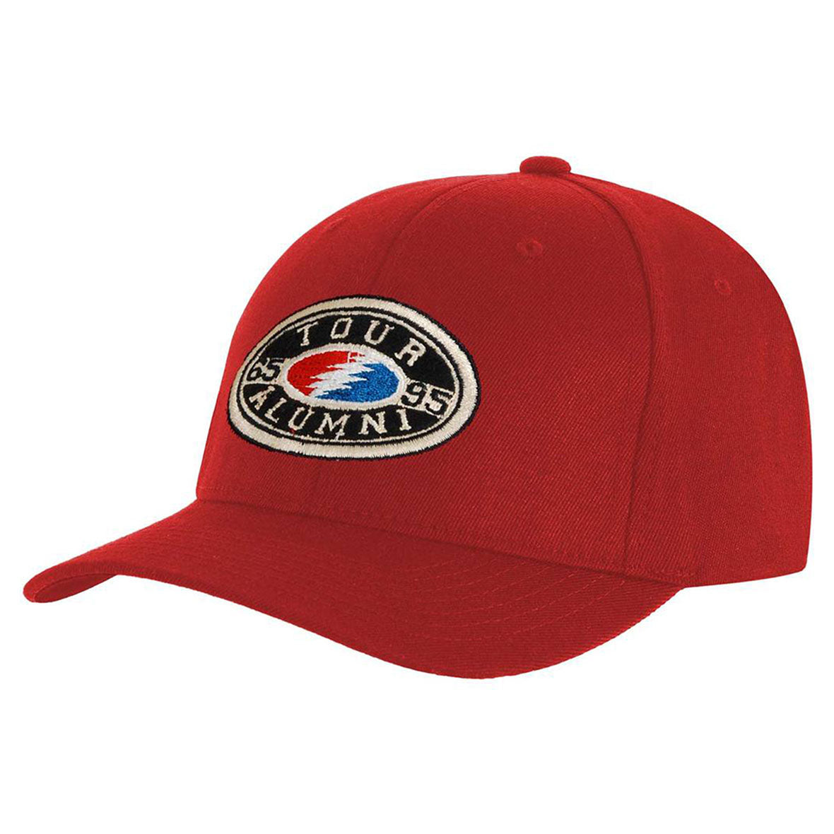 Grateful Dead - Tour Alumni Bot Red Mens Adjustable Baseball Cap Adjustable Baseball Caps Liquid Blue OS Red 