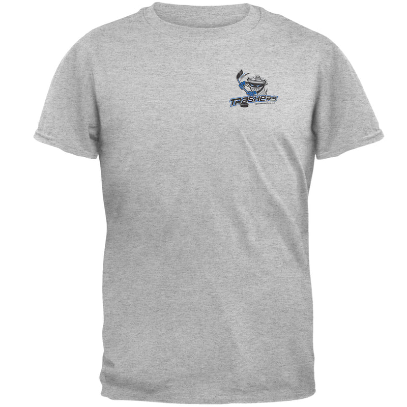 Danbury Trashers - Chest Logo Mens T Shirt Men's T-Shirts Old Glory SM Heather Grey 