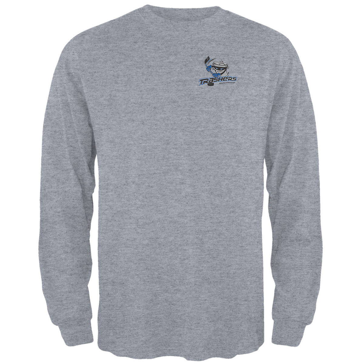 Danbury Trashers - Chest Logo Mens Long Sleeve T Shirt Men's Long Sleeves Old Glory SM Heather Grey 