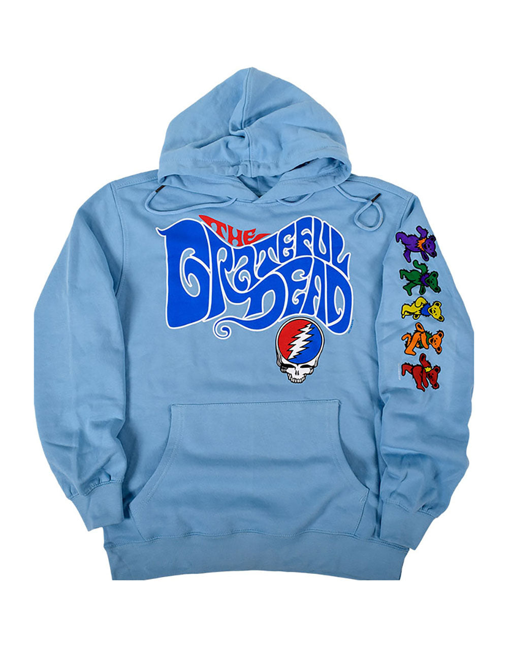 Grateful Dead- The Grateful Dead Mens Pullover Hoodie Men's Hoodies Liquid Blue MD Lt Blue 