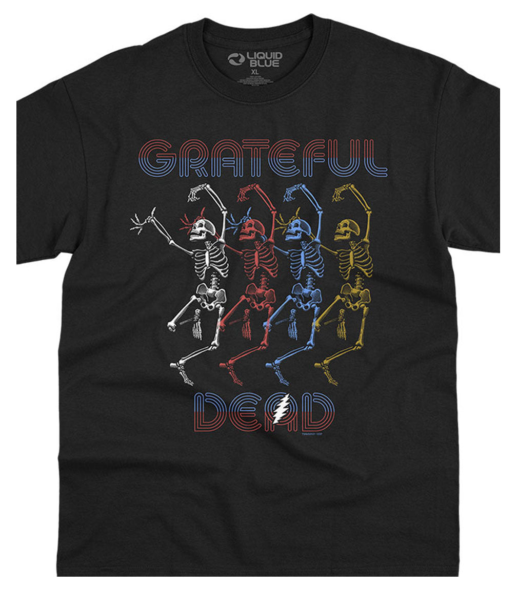 Grateful Dead- Marquee Dead Mens T Shirt Men's T-Shirts Liquid Blue MD Black 