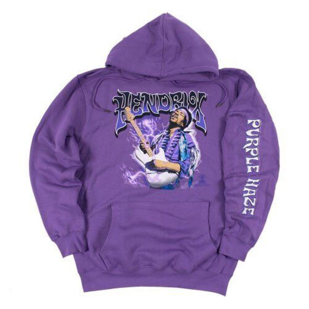 Jimi Hendrix - Purple Haze Mens Pullover Hoodie Men's Hoodies Liquid Blue MD Purple 